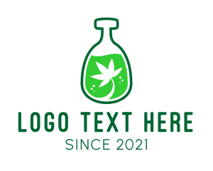 Cannabis - Cannabis Oil Bottle logo design
