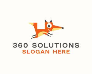 Cute Fox Animal logo design