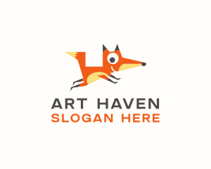 Cute Fox Animal logo design