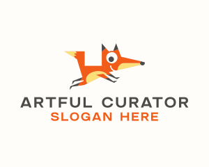 Cute Fox Animal logo design