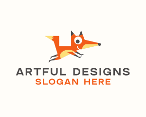 Illustration - Cute Fox Animal logo design