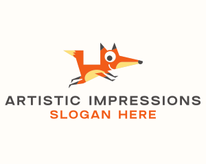 Cute Fox Animal logo design