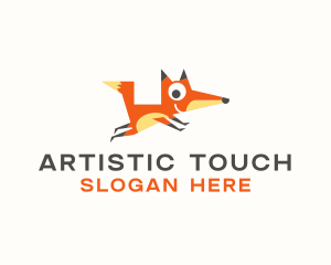 Cute Fox Animal logo design