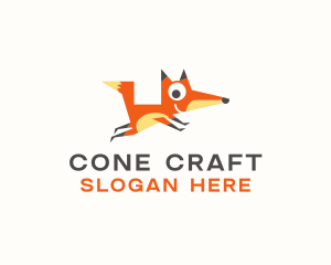 Cute Fox Animal logo design