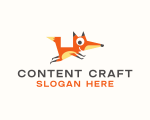 Cute Fox Animal logo design