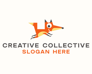 Cute Fox Animal logo design