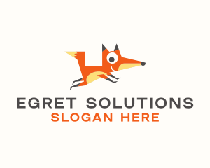 Cute Fox Animal logo design