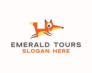 Cute Fox Animal logo design