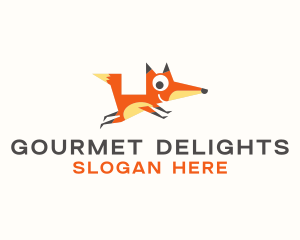 Cute Fox Animal logo design