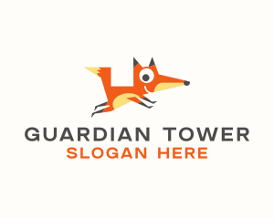 Cute Fox Animal logo design