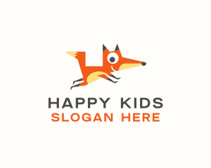 Cute Fox Animal logo design