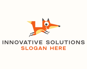 Cute Fox Animal logo design