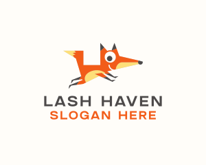 Cute Fox Animal logo design