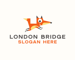 Cute Fox Animal logo design