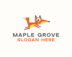 Cute Fox Animal logo design