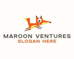 Cute Fox Animal logo design