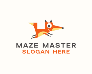 Cute Fox Animal logo design