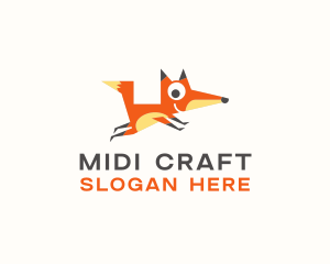 Cute Fox Animal logo design