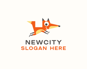 Cute Fox Animal logo design