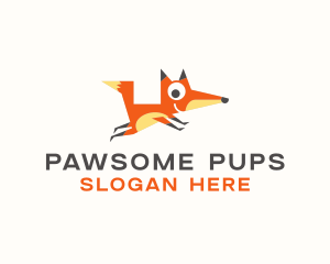 Cute Fox Animal logo design