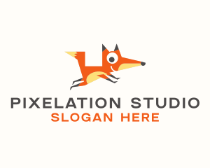 Cute Fox Animal logo design