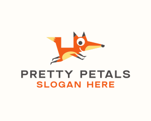 Cute Fox Animal logo design