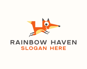 Cute Fox Animal logo design