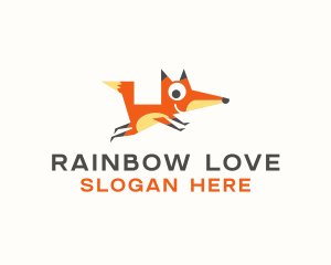 Cute Fox Animal logo design