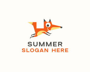 Cute Fox Animal logo design