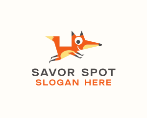 Cute Fox Animal logo design