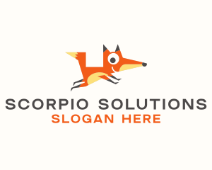 Cute Fox Animal logo design