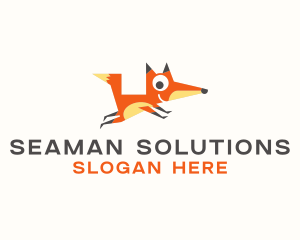 Cute Fox Animal logo design