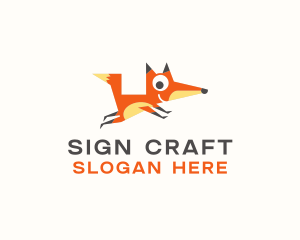 Cute Fox Animal logo design