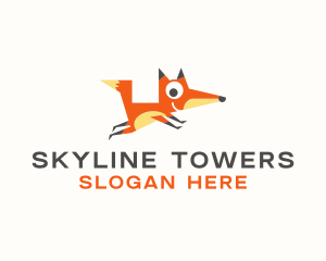 Cute Fox Animal logo design