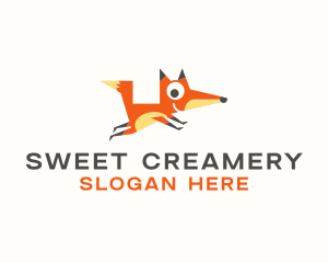 Cute Fox Animal logo design