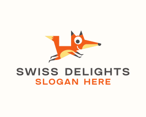 Cute Fox Animal logo design