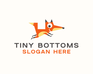 Cute Fox Animal logo design