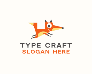 Cute Fox Animal logo design