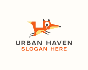 Cute Fox Animal logo design