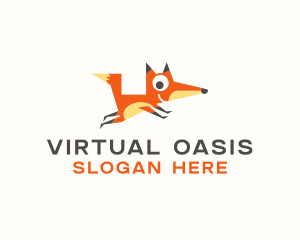 Cute Fox Animal logo design