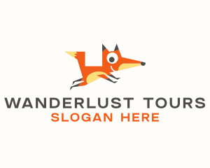 Cute Fox Animal logo design