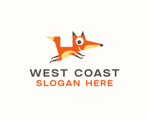 Cute Fox Animal logo design