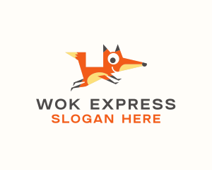 Cute Fox Animal logo design