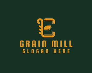 Mill - Baking Supplies Letter E logo design