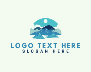 Mountaineering - Alpine Mountain Hiking logo design