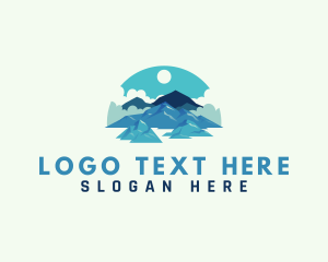 Landmark - Alpine Mountain Hiking logo design