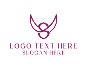 Adult - Fashion Sexy Wings Letter S logo design