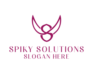 Fashion Sexy Wings Letter S logo design