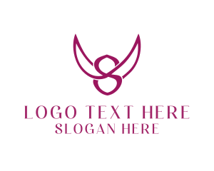 Dermatology - Fashion Sexy Wings Letter S logo design