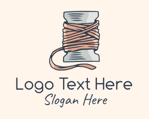 Seamster - Thread Sewing Spool logo design